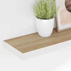 Ράφι Τοίχου Χρώμα Δρυός / Λευκό 90 x 23,5 x 3,8 εκ. από MDF - Pakobazaar