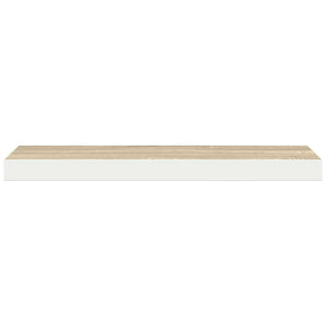 Ράφια Τοίχου 2 τεμ. Δρυς / Λευκά 90 x 23,5 x 3,8 εκ. από MDF