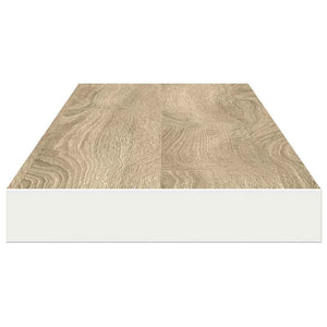 Ράφι Τοίχου Δρυς/Λευκό 120x23,5x3,8 εκ. MDF