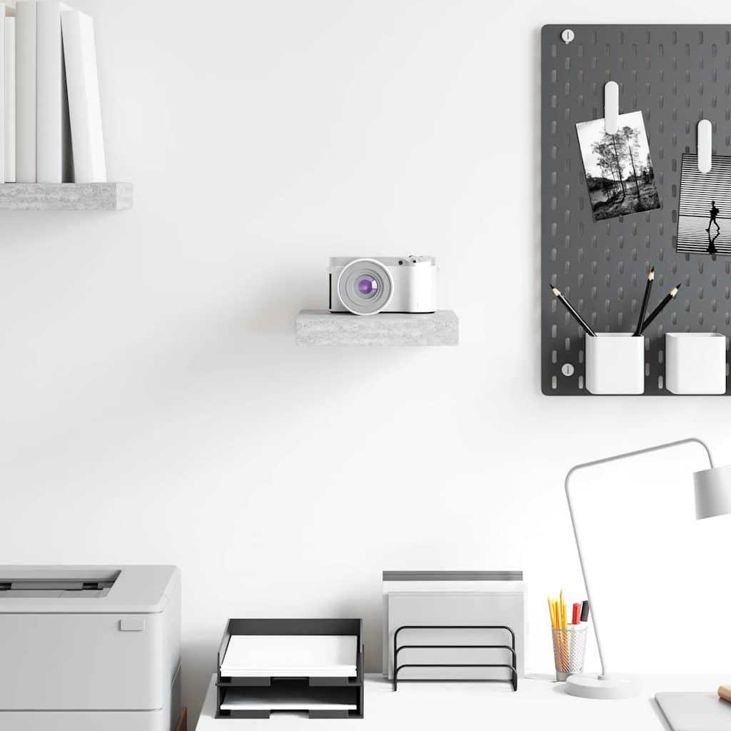 Ράφι Τοίχου Γκρι Σκυροδέματος 23 x 23,5 x 3,8 εκ. από MDF