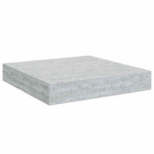 Ράφια Τοίχου 2 τεμ. Γκρι Σκυροδέματος 23x23,5x3,8 εκ. MDF