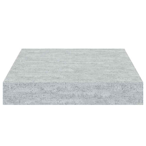 Ράφια Τοίχου 2 τεμ. Γκρι Σκυροδέματος 23x23,5x3,8 εκ. MDF