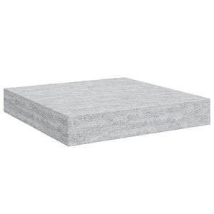 Ράφια Τοίχου 4 τεμ. Γκρι Σκυροδέματος 23x23,5x3,8 εκ. MDF