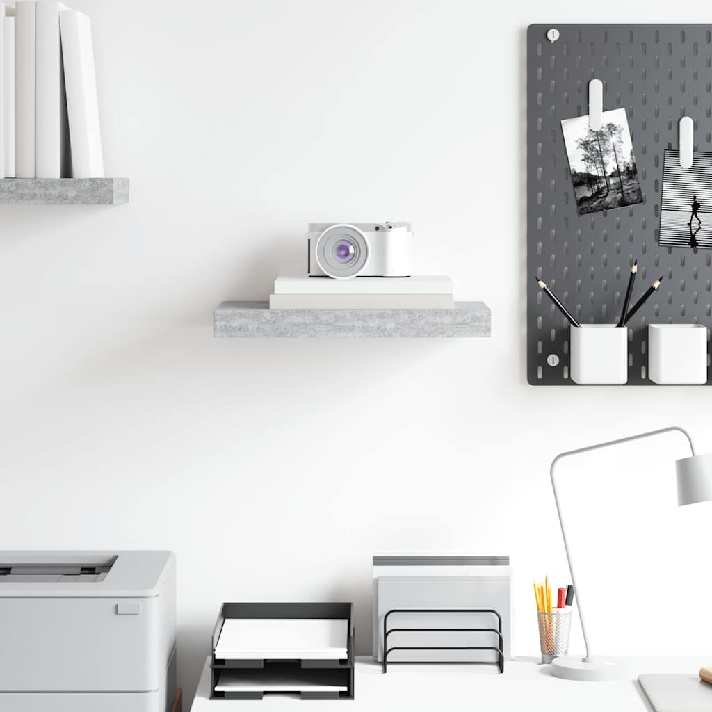 Ράφι Τοίχου Γκρι Σκυροδέματος 40x23x3,8 εκ. MDF