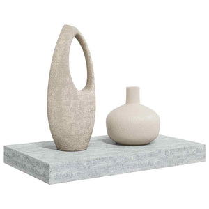 Ράφι Τοίχου Γκρι Σκυροδέματος 40x23,5x3,8 εκ. MDF