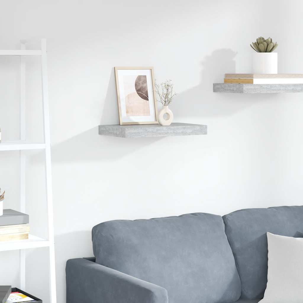 Ράφι Τοίχου Γκρι Σκυροδέματος 40x23x3,8 εκ. MDF