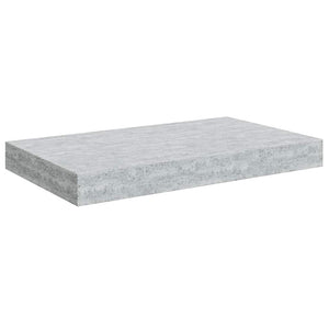 Ράφια Τοίχου 2 τεμ. Γκρι Σκυροδέματος 40x23x3,8 εκ. MDF