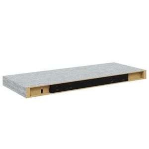 Ράφι Τοίχου Γκρι Σκυροδέματος 60x23,5x3,8 εκ. από MDF - Pakobazaar