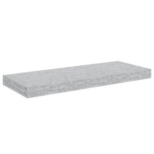 Ράφια Τοίχου 2 τεμ. Γκρι Σκυροδέματος 60 x 23,5 x 3,8 εκ. MDF