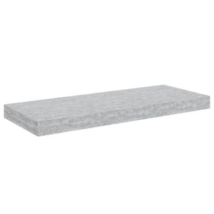 Ράφια Τοίχου 4 τεμ. Γκρι Σκυροδέματος 60 x 23,5 x 3,8 εκ. MDF