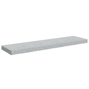 Ράφια Τοίχου 4 τεμ. Γκρι Σκυροδέματος 90 x 23,5 x 3,8 εκ. MDF