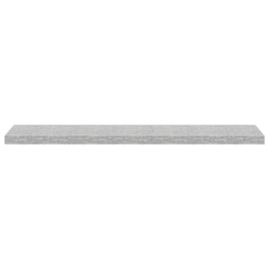 Ράφια Τοίχου 2 τεμ. Γκρι Σκυροδέματος 120x23,5x3,8 εκ. MDF