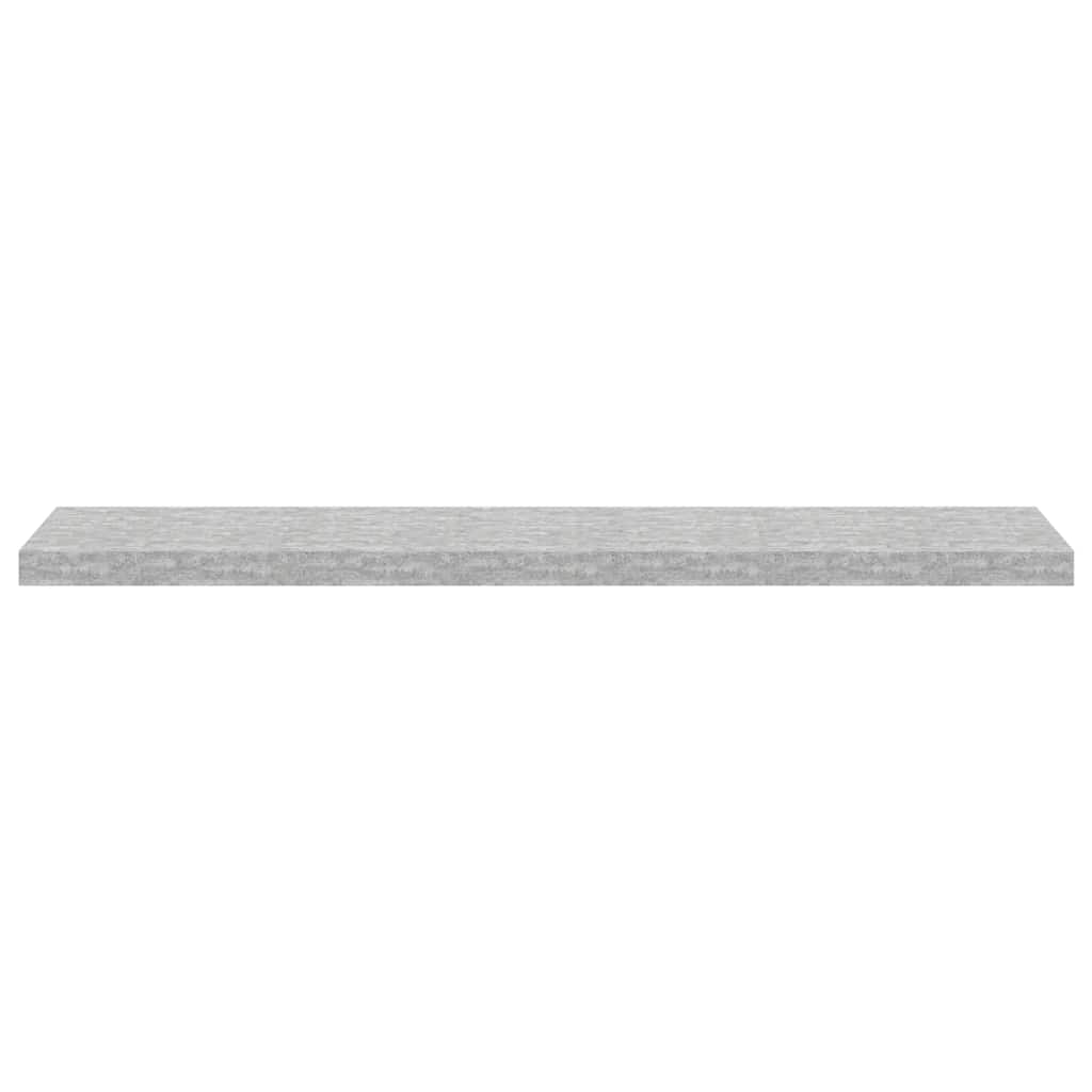 Ράφια Τοίχου 4 τεμ. Γκρι Σκυροδέματος 120x23,5x3,8 εκ. MDF