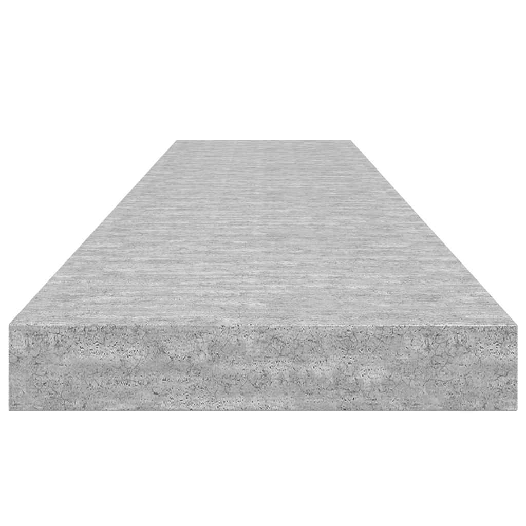 Ράφια Τοίχου 4 τεμ. Γκρι Σκυροδέματος 120x23,5x3,8 εκ. MDF