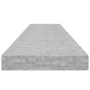 Ράφια Τοίχου 4 τεμ. Γκρι Σκυροδέματος 120x23,5x3,8 εκ. MDF
