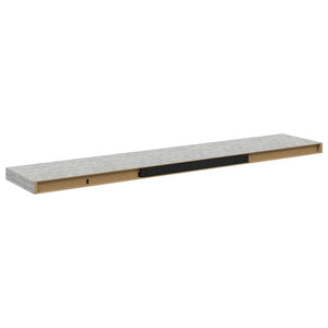 Ράφια Τοίχου 4 τεμ. Γκρι Σκυροδέματος 120x23,5x3,8 εκ. MDF