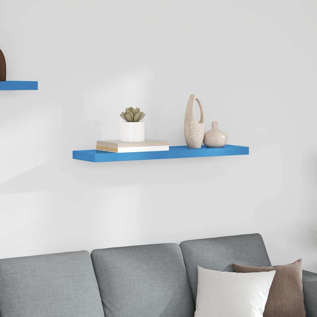 Ράφι Τοίχου Μπλε 90 x 23,5 x 3,8 εκ. MDF