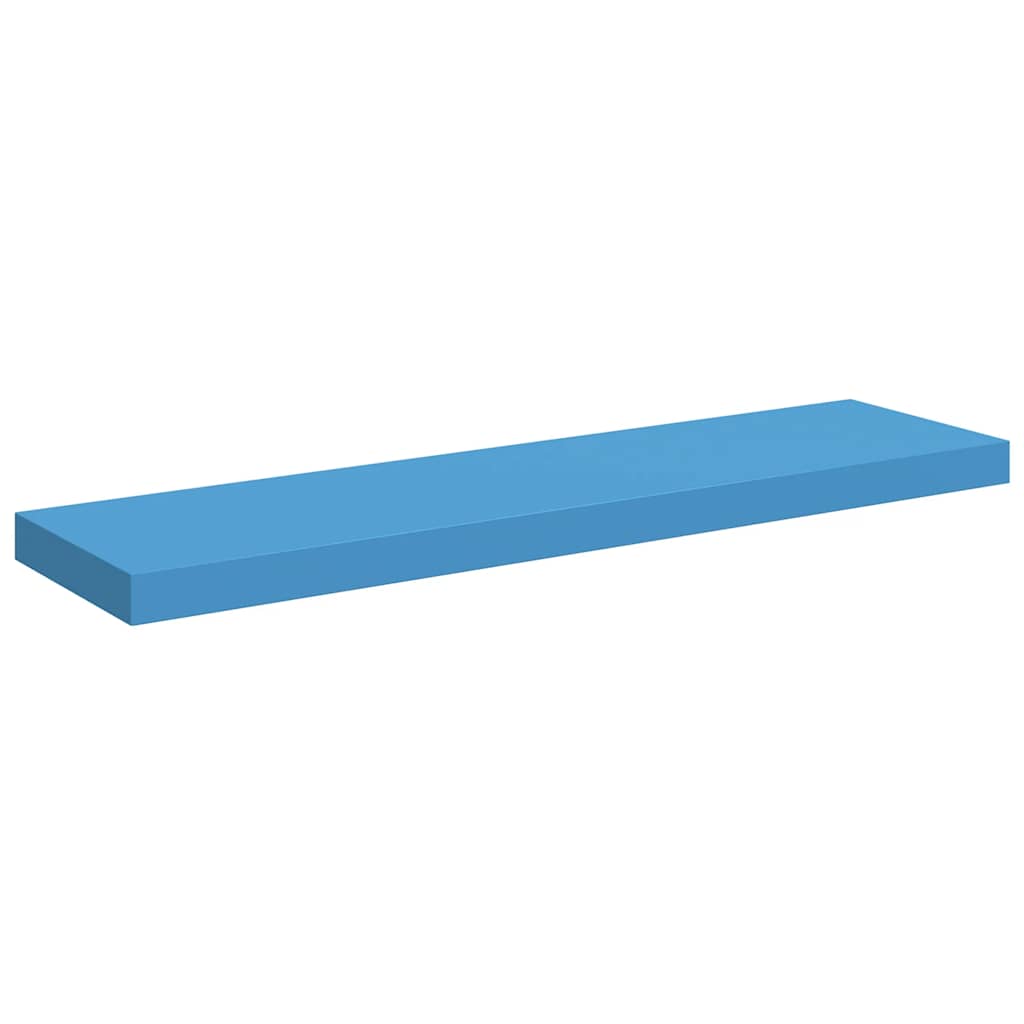 Ράφια Τοίχου 2 τεμ. Μπλε 90 x 23,5 x 3,8 εκ. MDF