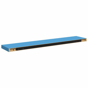 Ράφια Τοίχου 2 τεμ. Μπλε 120 x 23,5 x 3,8 εκ. MDF