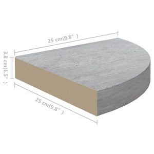 Ράφια Τοίχου Γωνιακά 2 τεμ. Δρυς/Λευκό 25 x 25 x 3,8 εκ από MDF