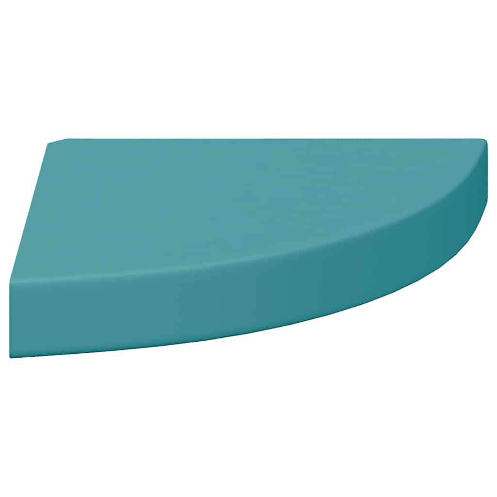 Ράφια Τοίχου Γωνιακά 2 τεμ. Μπλε 25 x 25 x 3,8 εκ. από MDF
