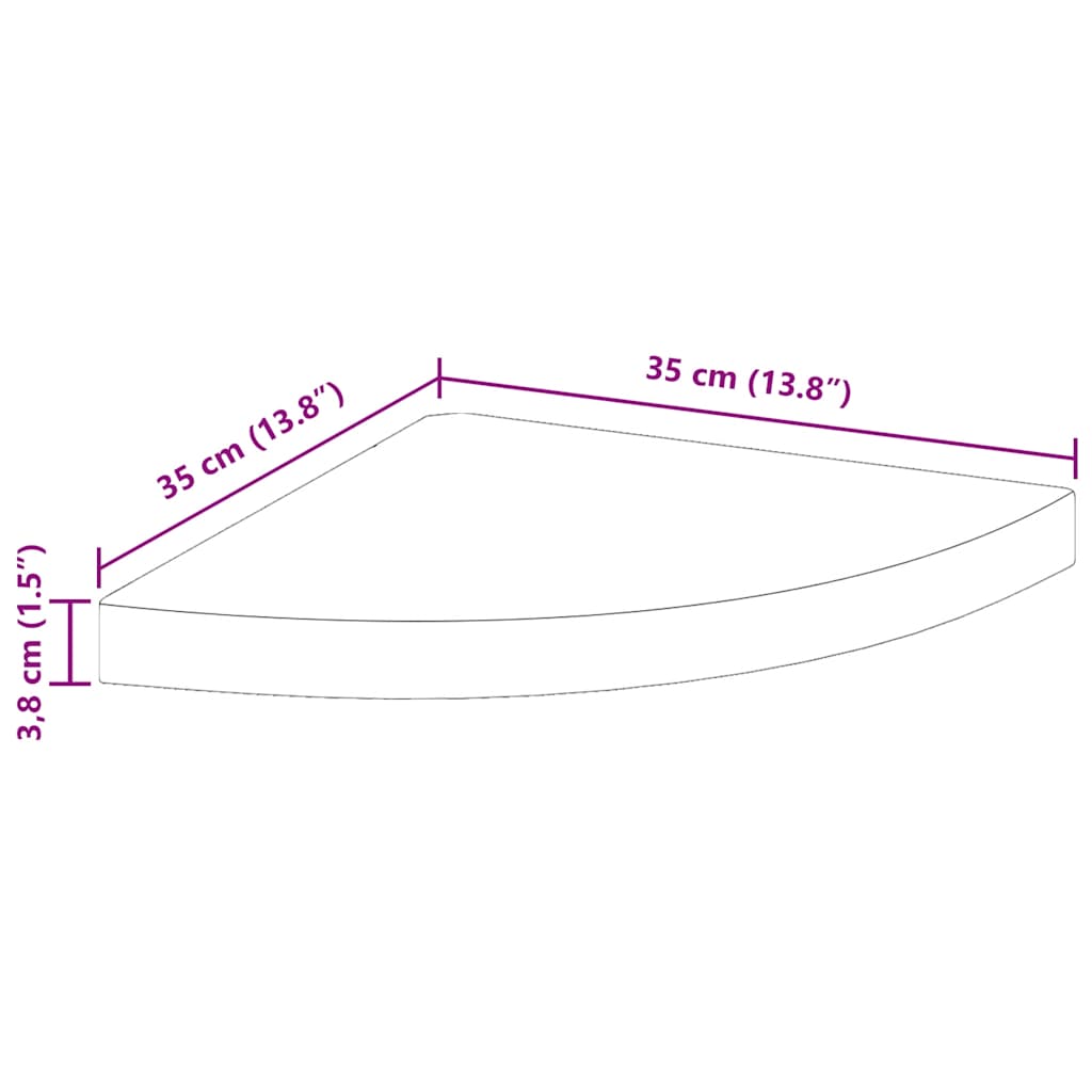 Ράφι Τοίχου Γωνιακό Δρυς/Λευκό 35x35x3,8 εκ από MDF