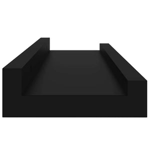 Ράφια Τοίχου 4 τεμ. Μαύρα 40 x 9 x 3 εκ.
