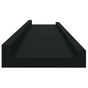 Ράφια Τοίχου 4 τεμ. Μαύρα 80 x 9 x 3 εκ.