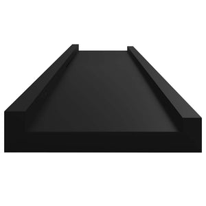 Ράφια Τοίχου 4 τεμ. Μαύρα 100 x 9 x 3 εκ.