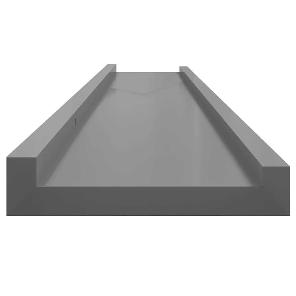 Ράφια Τοίχου 2 τεμ. Γκρι 115 x 9 x 3 εκ.