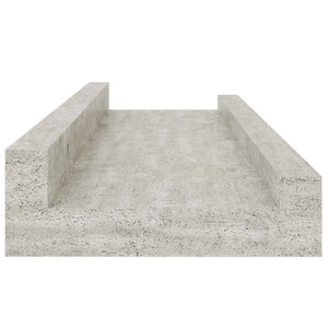 Ράφια Τοίχου 2 τεμ. Γκρι Σκυροδέματος 40 x 9 x 3 εκ.