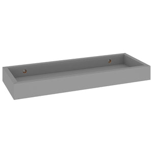 Ράφια Τοίχου με Εσοχή 2 τεμ. Γκρι 40 x 15 x 4 εκ. από MDF - Pakobazaar