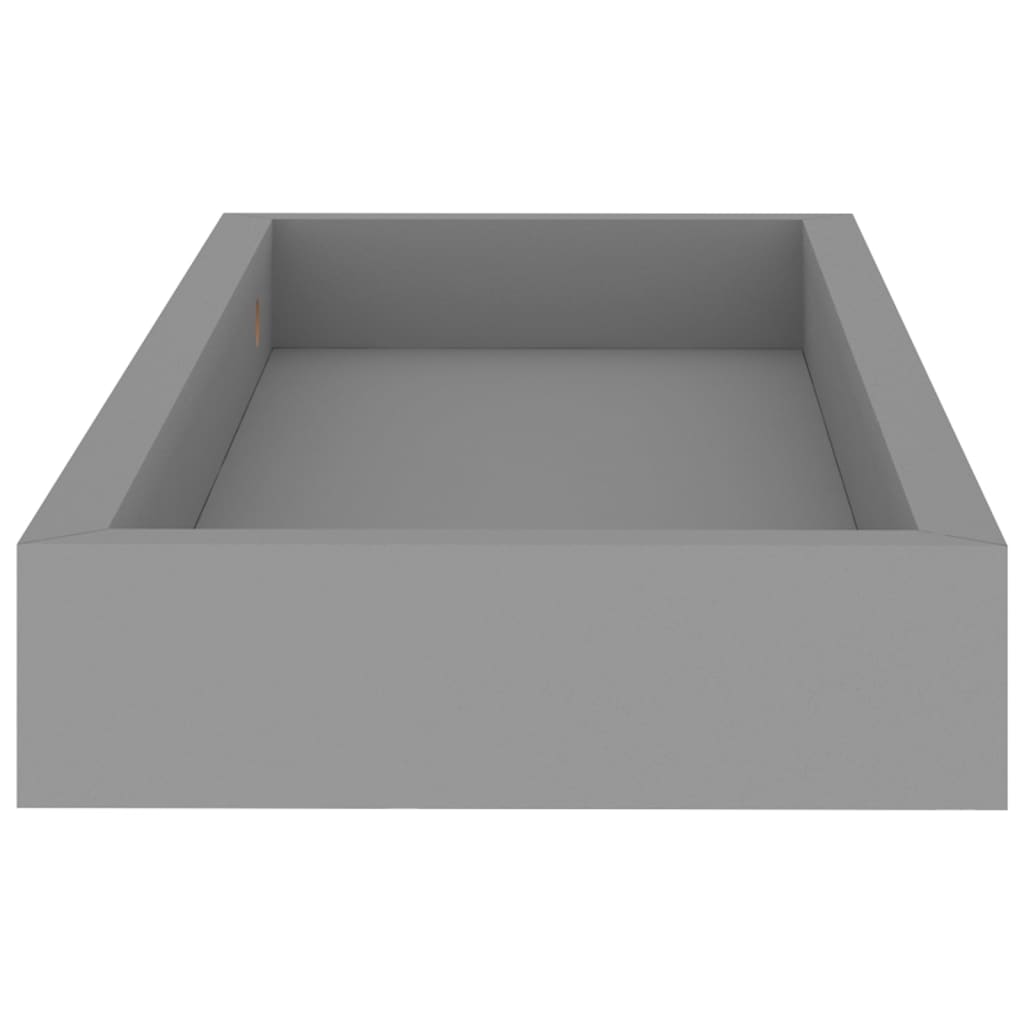 Ράφια Τοίχου με Εσοχή 2 τεμ. Γκρι 40 x 15 x 4 εκ. από MDF - Pakobazaar