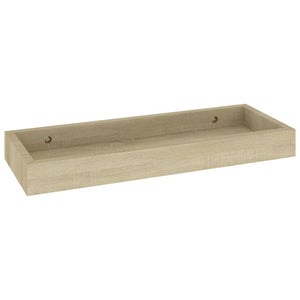 Ράφια Τοίχου με Εσοχή 2 τεμ. Δρυς 40 x 15 x 4 εκ. από MDF