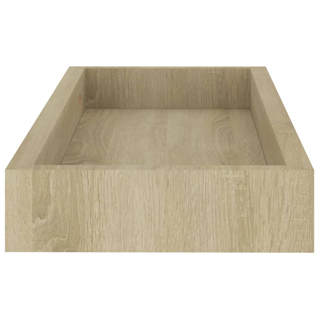 Ράφια Τοίχου με Εσοχή 2 τεμ. Δρυς 40 x 15 x 4 εκ. από MDF