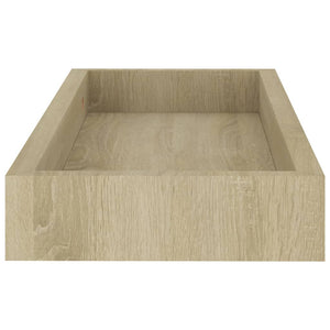 Ράφια Τοίχου με Εσοχή 2 τεμ. Δρυς 40 x 15 x 4 εκ. από MDF