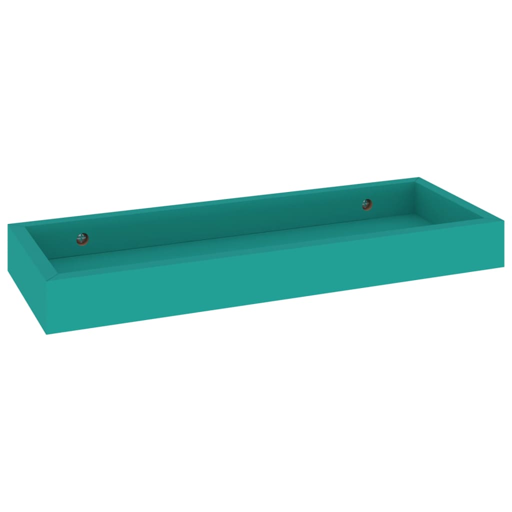 Ράφια Τοίχου με Εσοχή 2 τεμ. Μπλε 40 x 15 x 4 εκ. από MDF