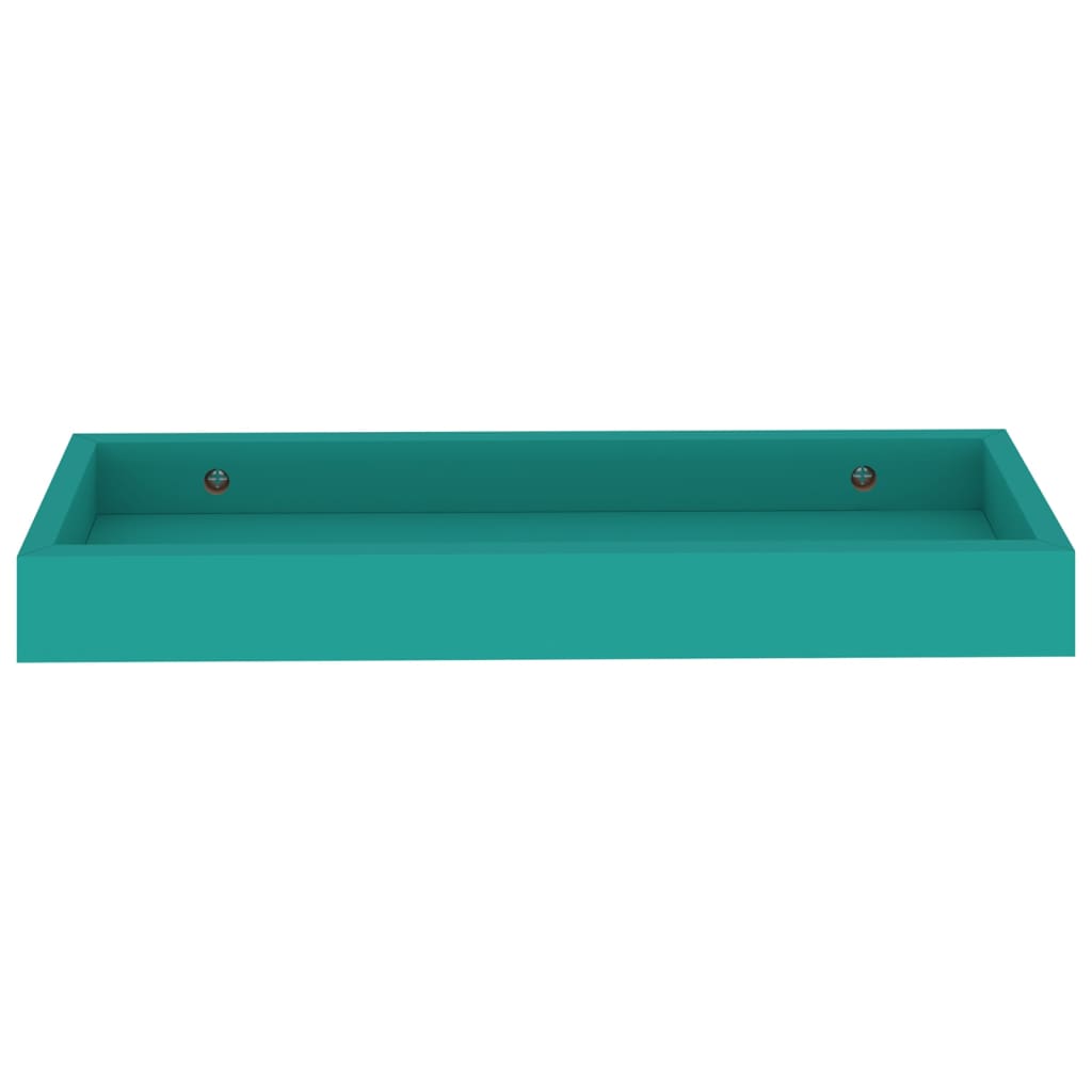 Ράφια Τοίχου με Εσοχή 2 τεμ. Μπλε 40 x 15 x 4 εκ. από MDF