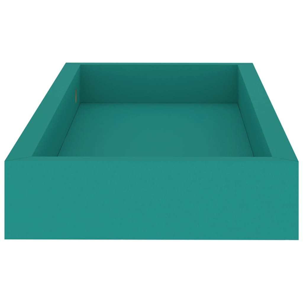 Ράφια Τοίχου με Εσοχή 2 τεμ. Μπλε 40 x 15 x 4 εκ. από MDF