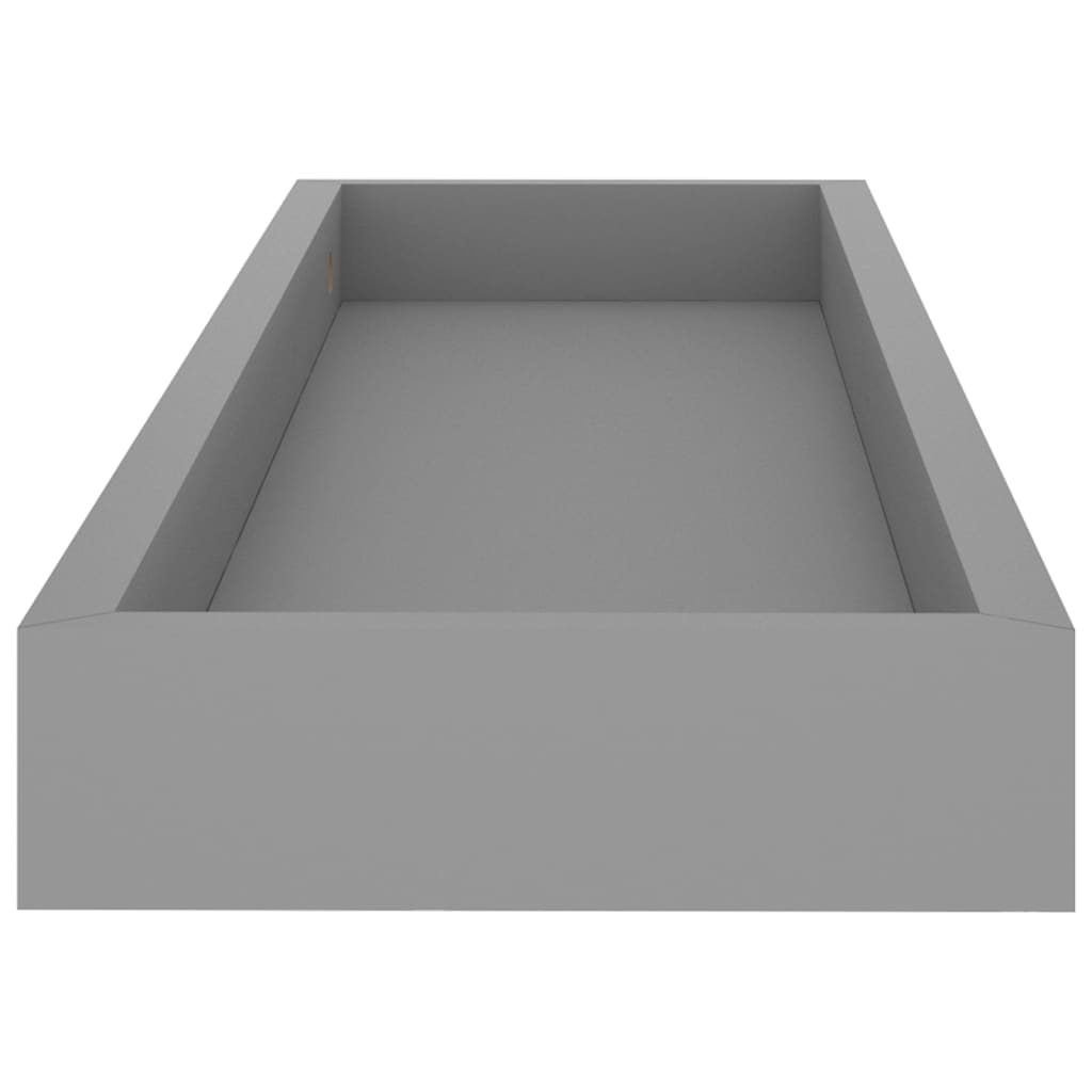 Ράφια Τοίχου με Εσοχή 2 τεμ. Γκρι 60 x 15 x 4 εκ. από MDF