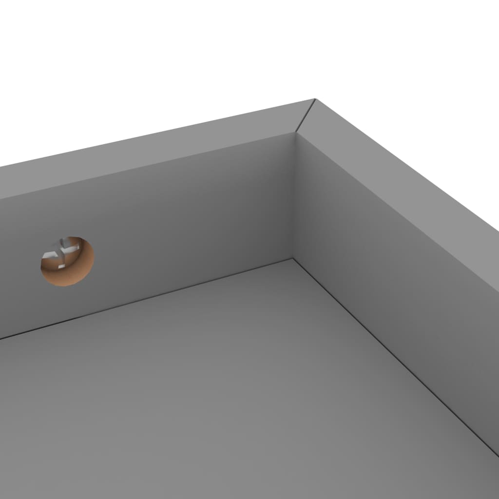 Ράφια Τοίχου με Εσοχή 2 τεμ. Γκρι 60 x 15 x 4 εκ. από MDF