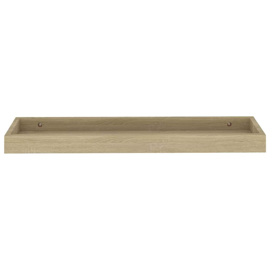 Ράφια Τοίχου με Εσοχή 4 τεμ. Δρυς 60 x 15 x 4 εκ. από MDF