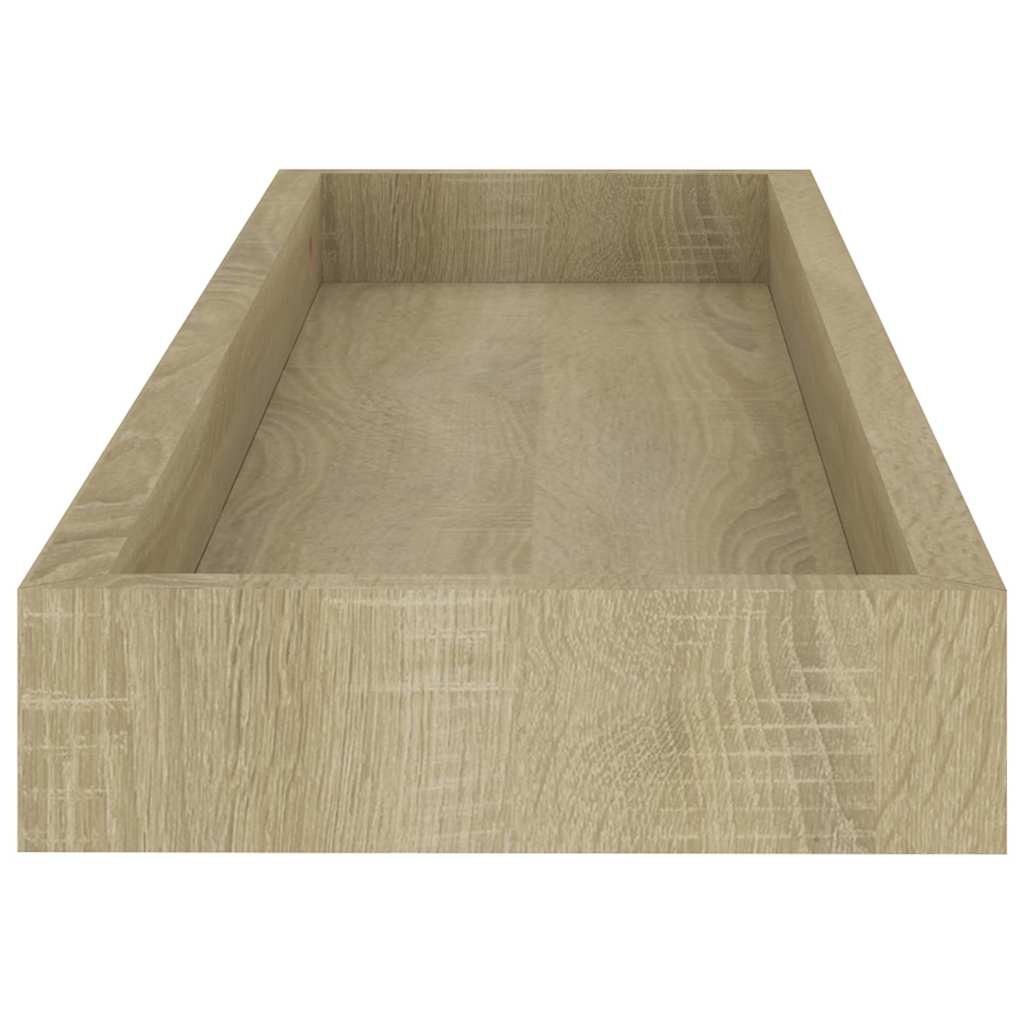 Ράφια Τοίχου με Εσοχή 4 τεμ. Δρυς 60 x 15 x 4 εκ. από MDF