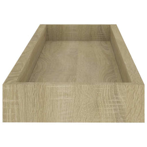 Ράφια Τοίχου με Εσοχή 4 τεμ. Δρυς 60 x 15 x 4 εκ. από MDF