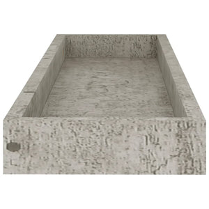 Ράφια Τοίχου με Εσοχή 4 τεμ. Γκρι Σκυρ. 60 x 15 x 4 εκ. από MDF
