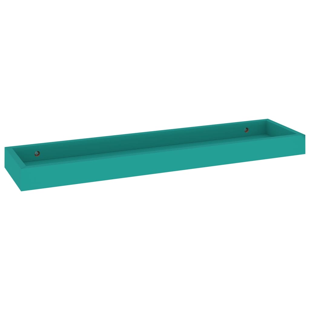 Ράφια Τοίχου με Εσοχή 2 τεμ. Μπλε 60 x 15 x 4 εκ. από MDF - Pakobazaar