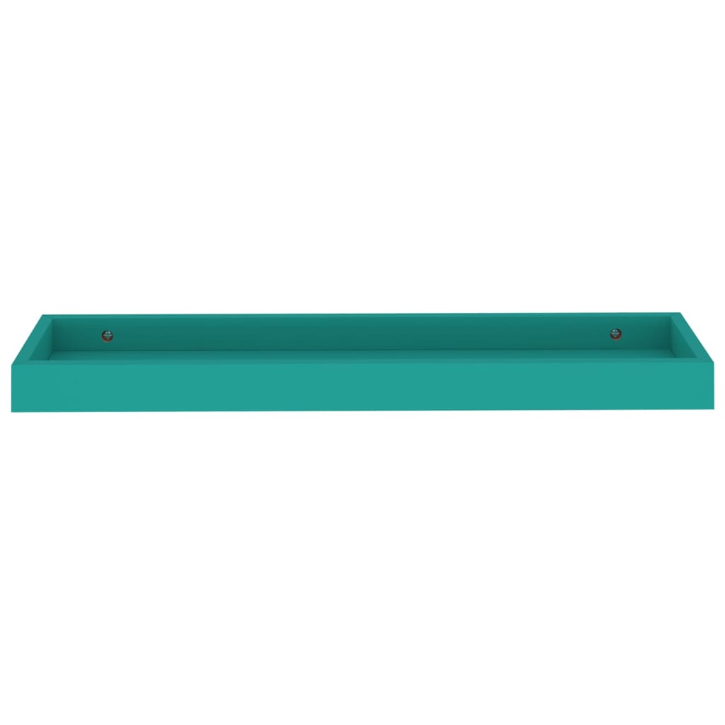 Ράφια Τοίχου με Εσοχή 2 τεμ. Μπλε 60 x 15 x 4 εκ. από MDF - Pakobazaar