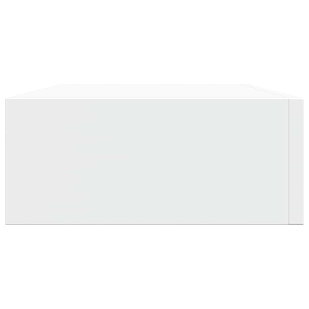 Ράφι Επιτοίχιο με Συρτάρι Λευκό 40 x 23,5 x 10 εκ. από MDF