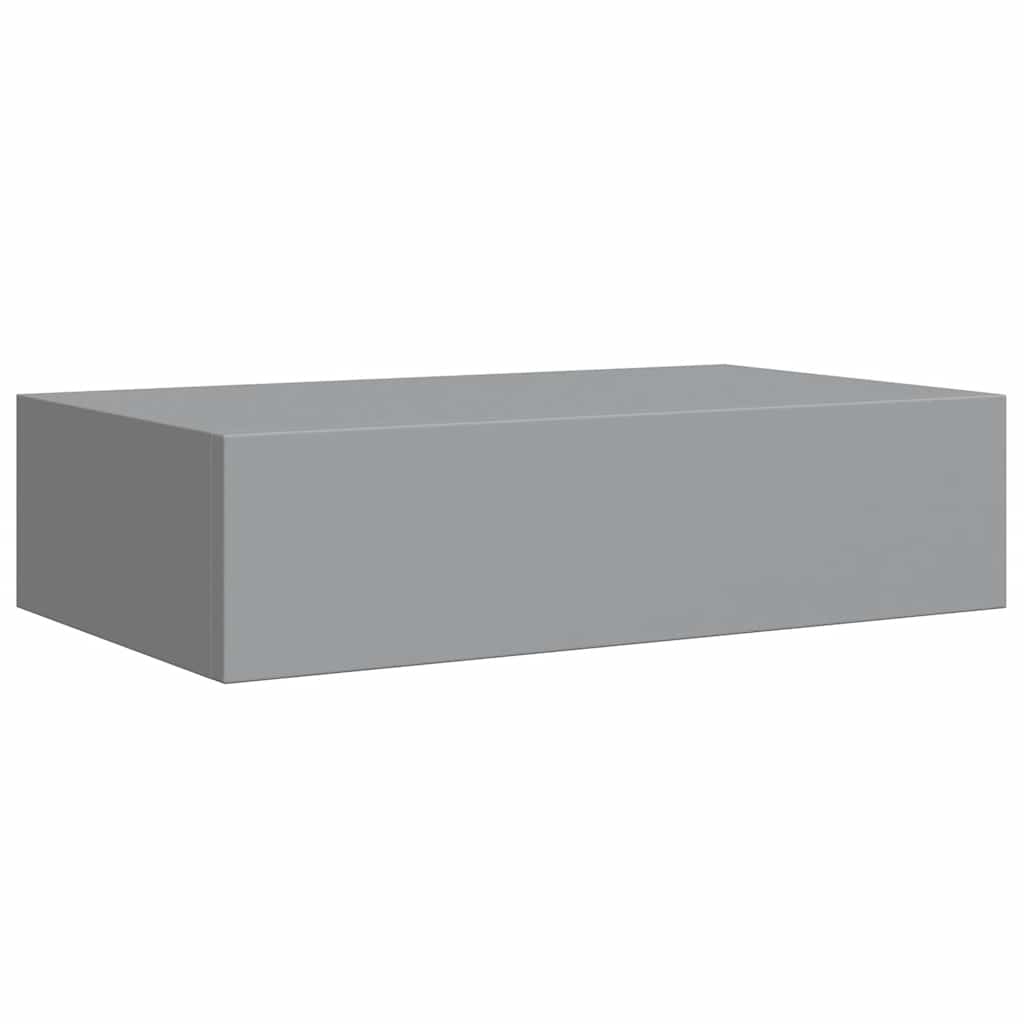 Ράφι Επιτοίχιο με Συρτάρι Γκρι 40 x 23,5 x 10 εκ. από MDF