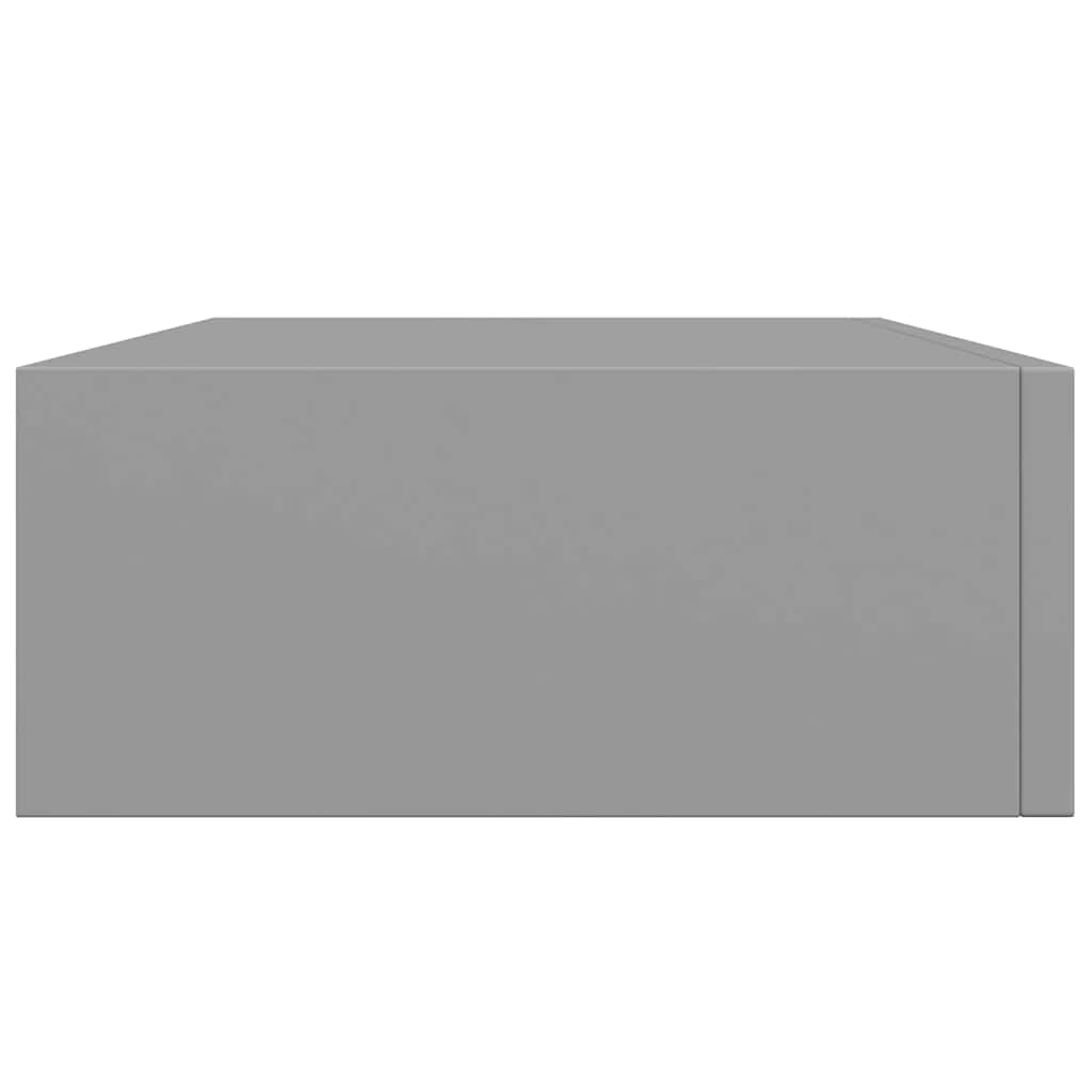 Ράφι Επιτοίχιο με Συρτάρι Γκρι 40 x 23,5 x 10 εκ. από MDF